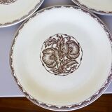 3 flat plates from Sarreguemines, Argonne model