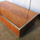 Coffee table with drawer in elm magnifying glass from the 70s