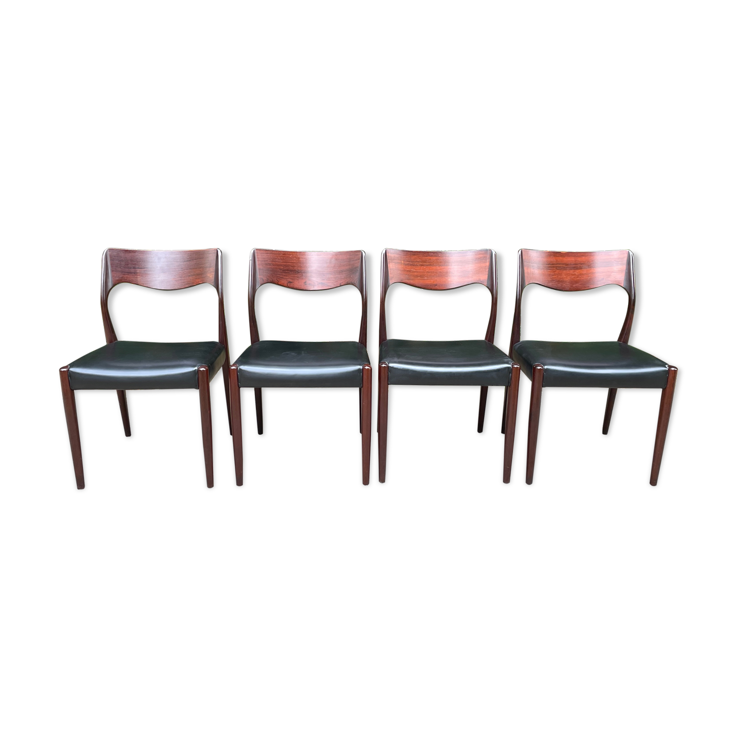 Suite of 4 rosewood chairs by Cor Botenbal for Fristho Franeker