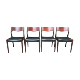 Suite of 4 rosewood chairs by Cor Botenbal for Fristho Franeker