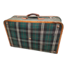 Old soft suitcase with tartan checks