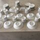 Lalique Coffee Service Pearls Model Limoges Porcelain