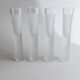 Verres à liqueur en verre de Murano transparent - Ensemble de 4, effet glace, design tubulaire lourd, Italie années 1980.