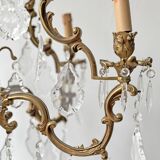 Louis XV style chandelier in gilded bronze with 6 light arms.