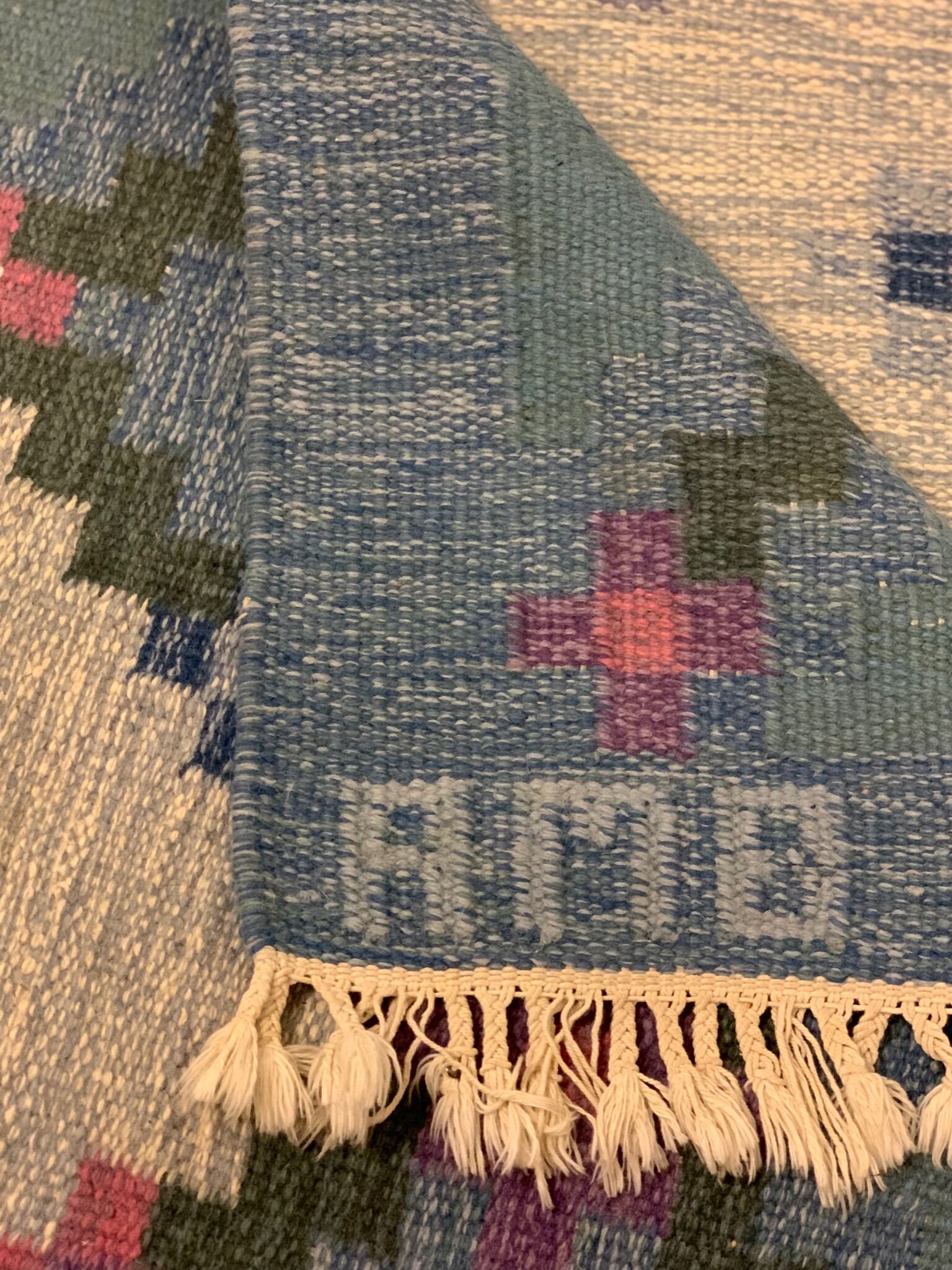 Swedish midcentury carpet röllakan 1960s