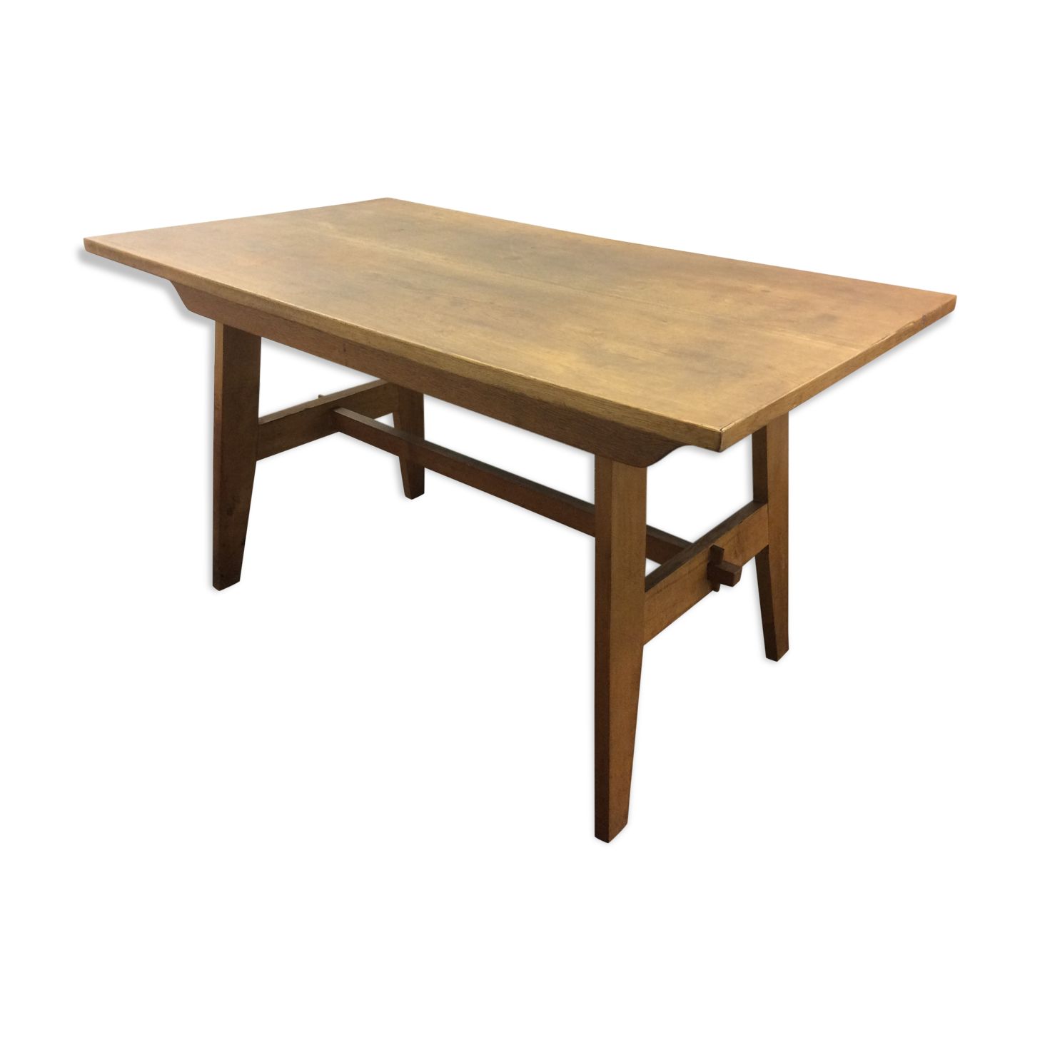 Table light oak by Rene Gabriel around 1950 reconstruction