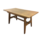 Table reconstruction chêne clair par Rene Gabriel vers 1950