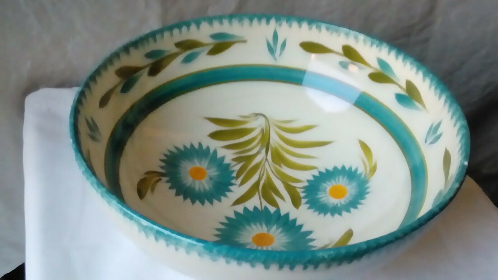 Saladier en faience de quimper youen annees 50-60