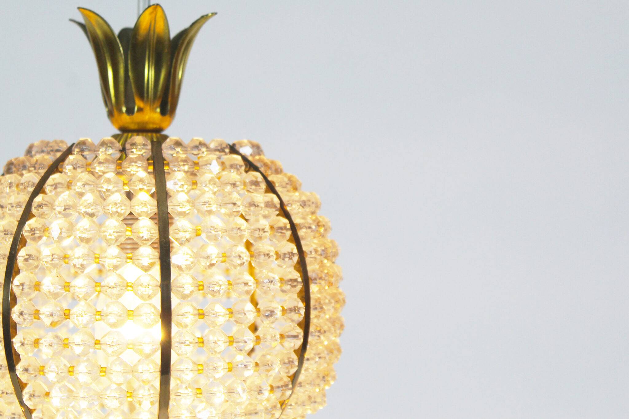 Petit Vintage pineapple pendant chandelier by Emil Stejnar for Rupert Nikoll