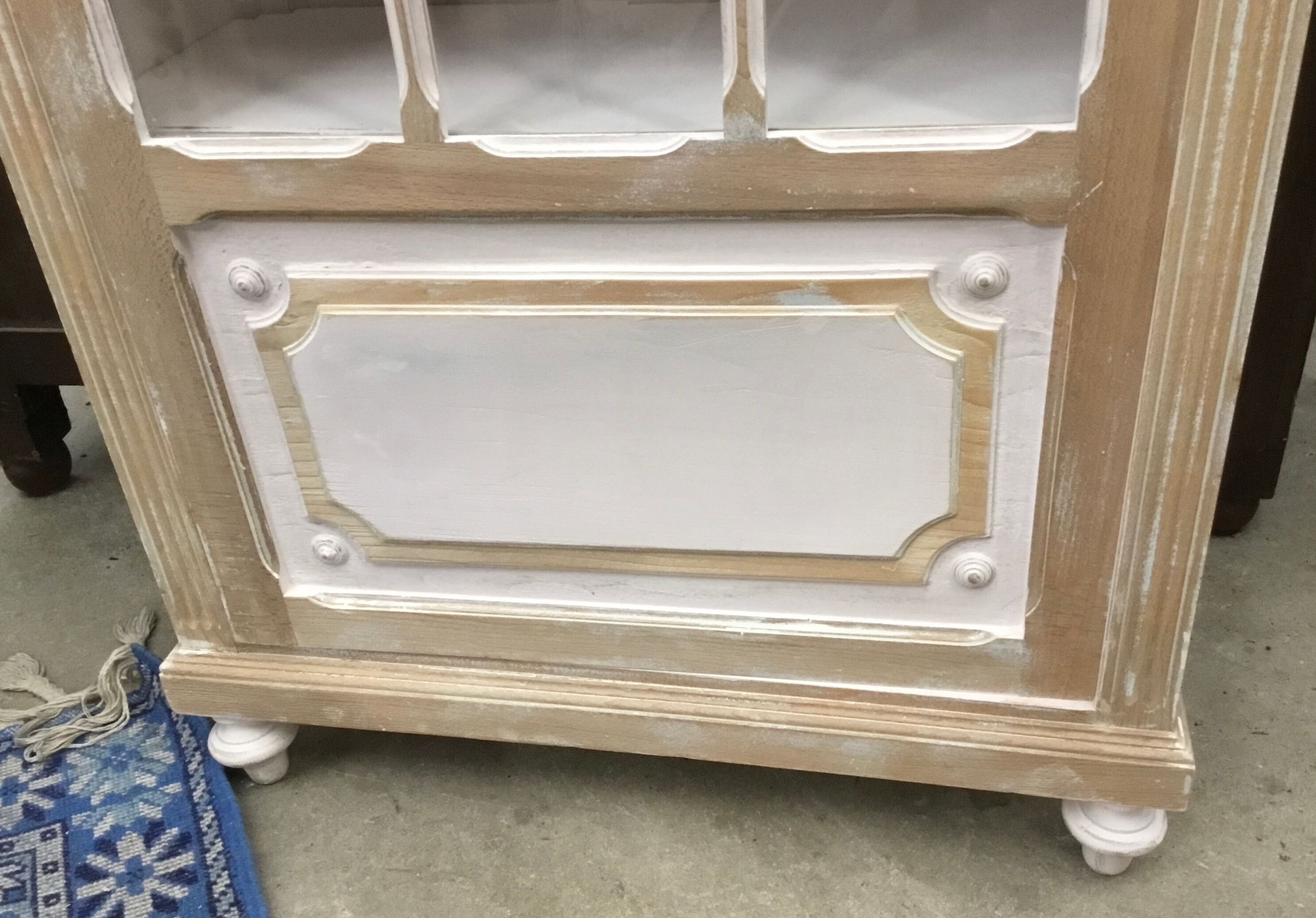 Painted window with a glass door