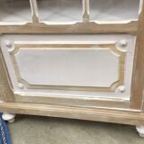 Painted window with a glass door