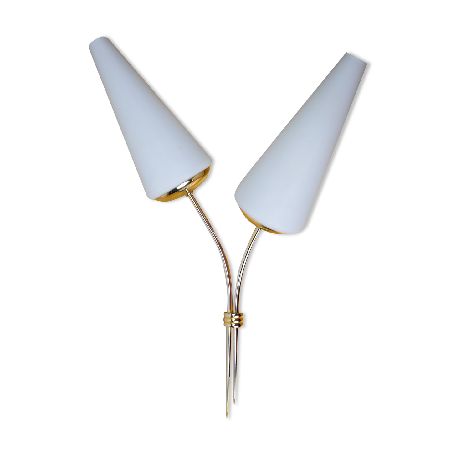 Vintage wall lamp 2 opaline lamp