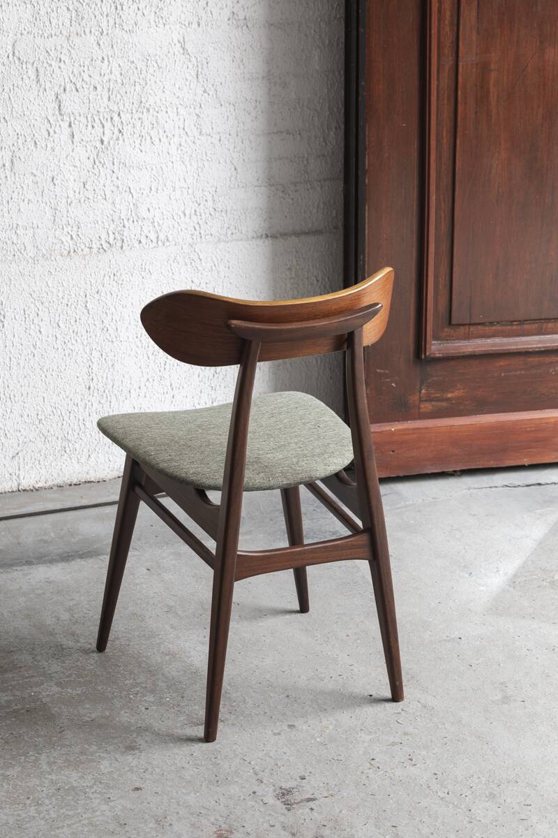 Set of 10 dining chairs 'Kastrup' by Louis van Teeffelen, Dutch design, 1960s