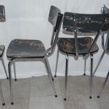 Set of 4 chairs formica marbled