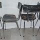 Set de 4 chaises formica marbré