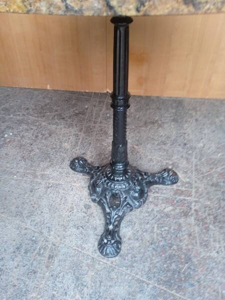 Table bistrot plateau marbre vintage