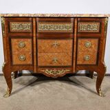 Commode en Bois de Rose et Amarante, style Transition Louis XV / Louis XVI – Fin XIXe