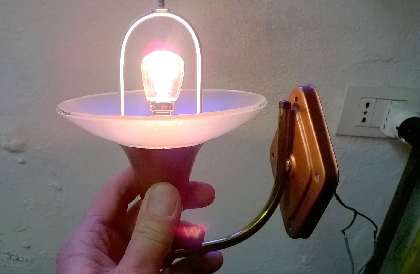 Set de 2 appliques en verre Italie 1960s