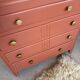 Commode vintage bois terra cotta art déco
