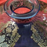 Pot-bellied crystal vase with bronze decorations, Art Nouveau period, circa 1900