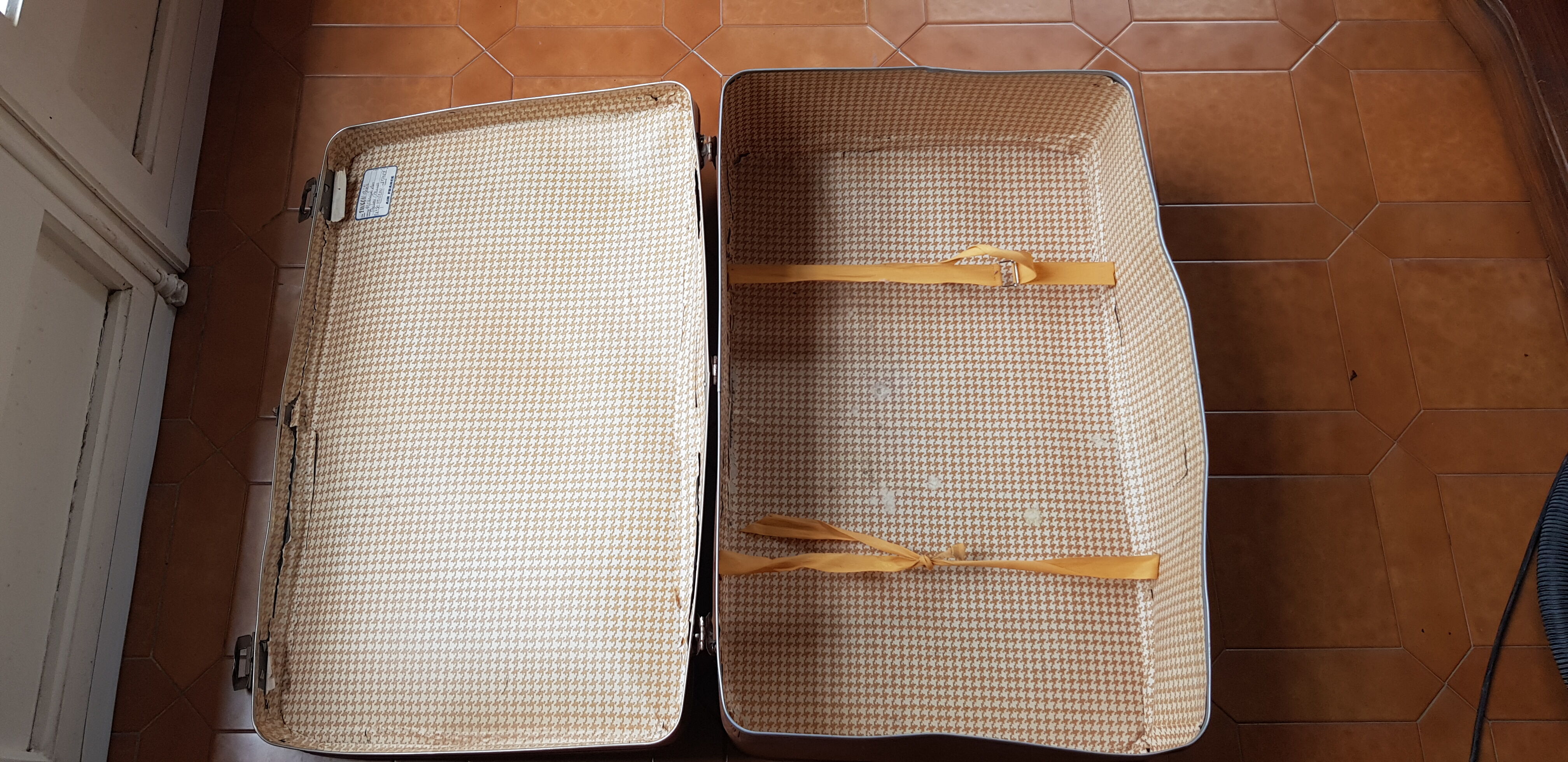 Vintage brown suitcase