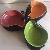 Wrought iron and earthenware aperitif server