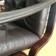 Armchair siesta brown leather by ingmar relling for westnofa