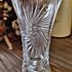 Small vintage vase in clear chiseled glass