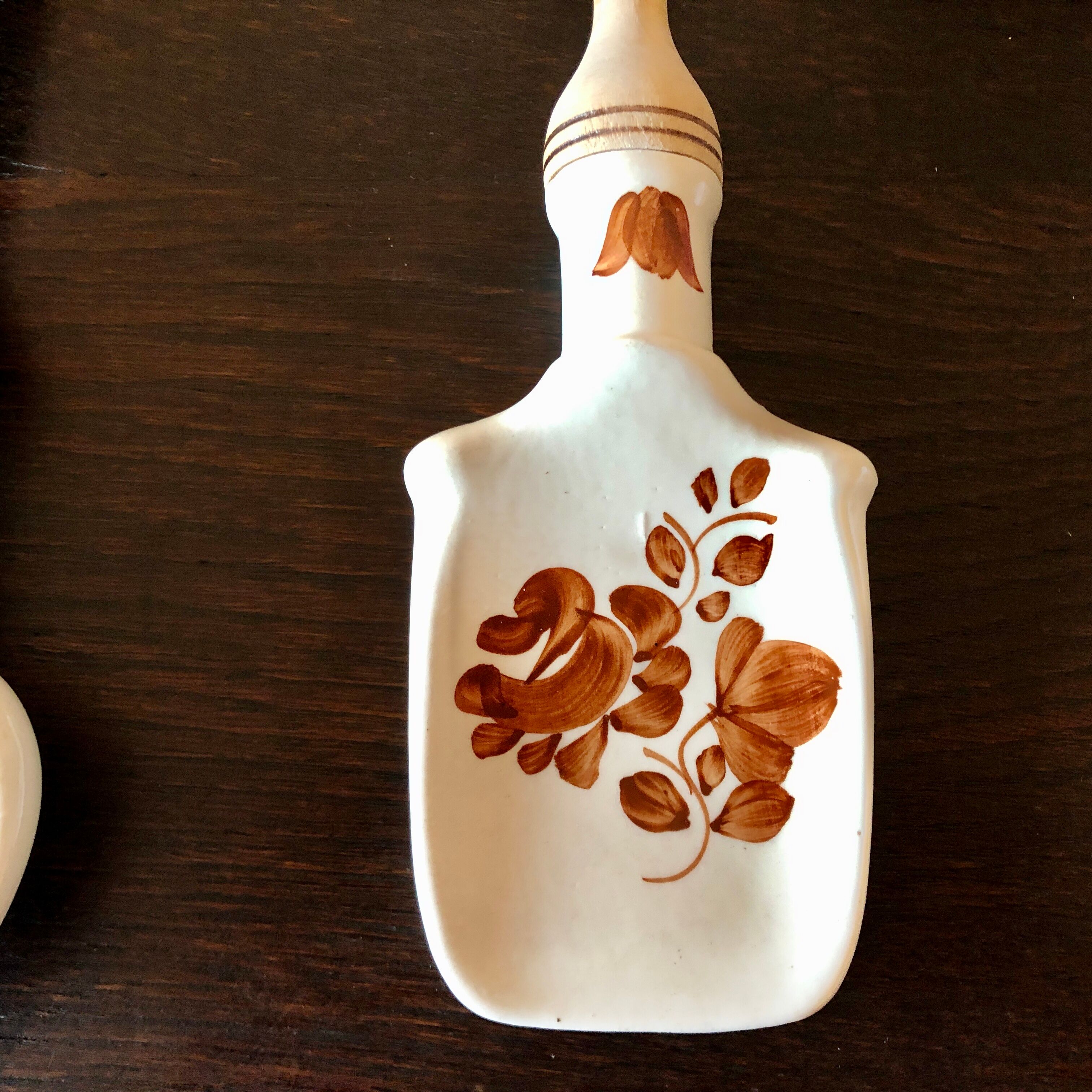 Lot de 3 ustensiles de cuisine artisanal décoratif faïence de Wloclawek Pologne