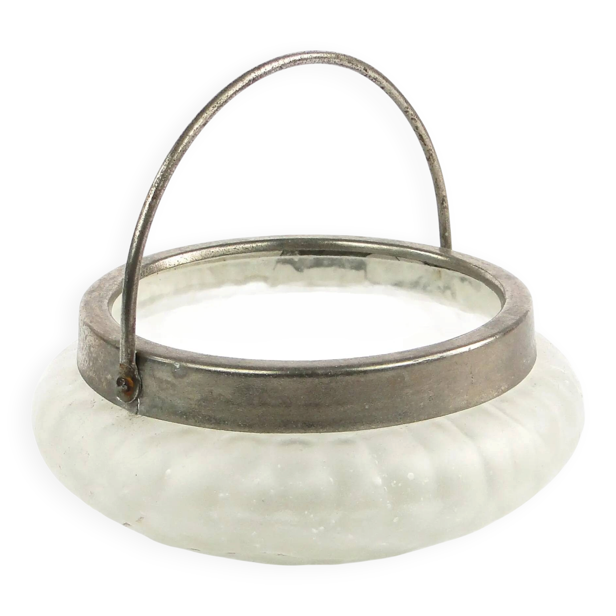 Basket sugar bowl Art Nouveau, glass, Germany, early 20th century