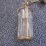 tailled crystal and brass hanging