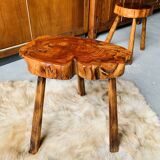 Set of 7 stools + 1 coffee table - brutalist movement