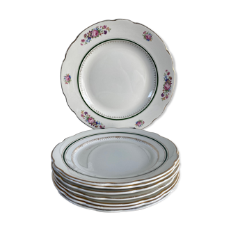 Service assiettes et plat Sarreguemines ancien