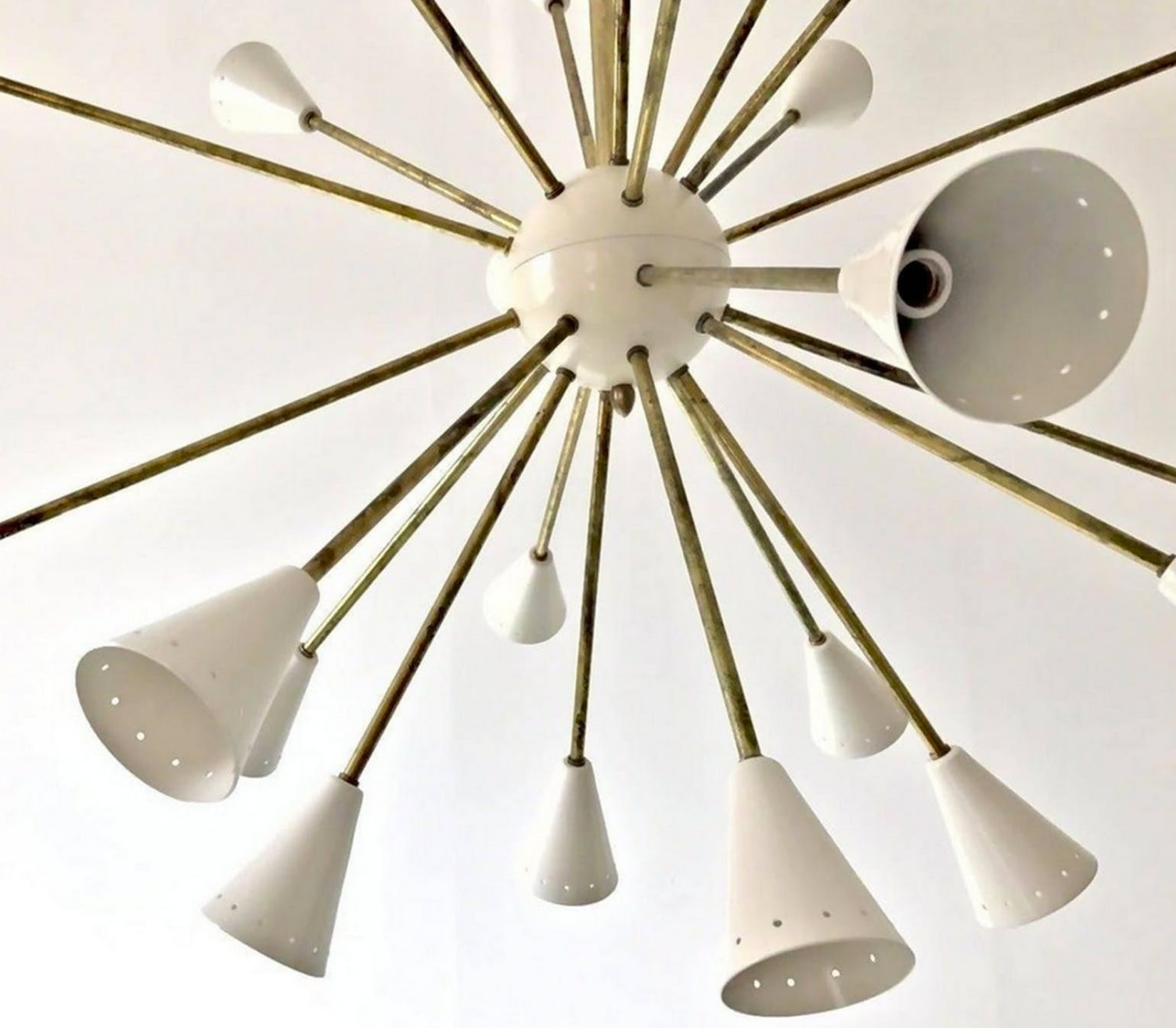Brass Sputnik chandelier 24 white lights