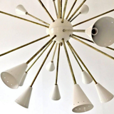 Brass Sputnik chandelier 24 white lights