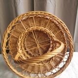 Vintage rattan bar basket