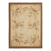 Handmade European Vintage Aubusson Kilim 268 cm x 367 cm