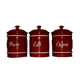 Lot de 3 boites à épices émaillée vintage