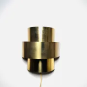 Gold Coloured Layered Wall Lamp By Anvia Nederland, The Netherlands, 1960S