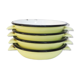4 vintage enamel bowls