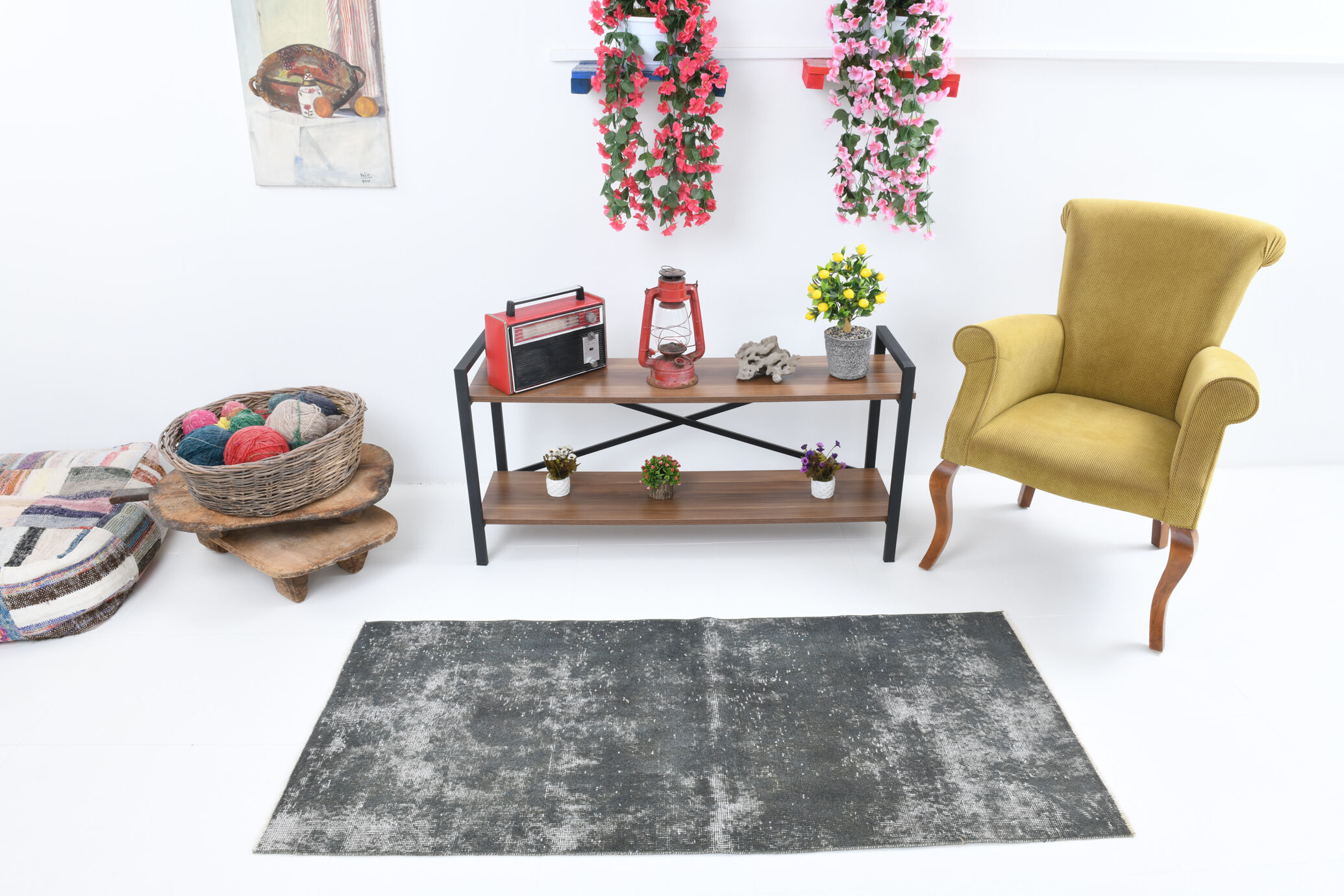 Turkish runner rug 74x170cm