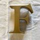 Beautiful vintage metal letter .F.