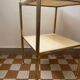 60s brass marble side table