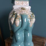Green blue ceramic elephant