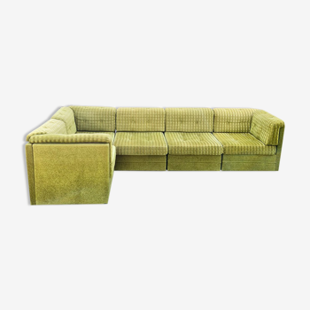 Midcentury modular sofa 'lime green striped'