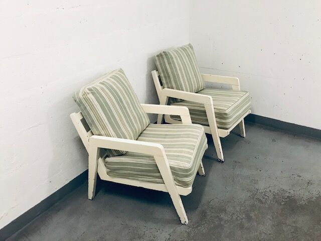 Pair of lacquered armchairs