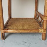Furniture shelf vintage rattan and bamboo