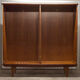 Scandinavian wardrobe 1960 teak 4 doors, 3 drawers, 2keys