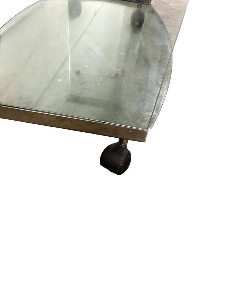 Bar cart/vintage cart in curved glass by Gallotti & Radice