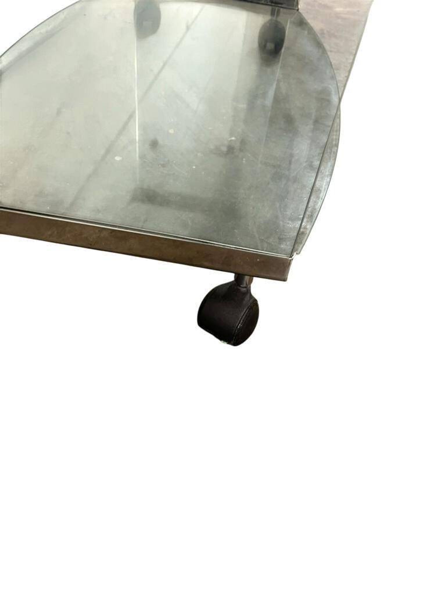Bar cart/vintage cart in curved glass by Gallotti & Radice